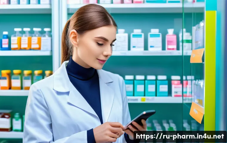 약사 약물 정책 변화와 대응 방안 - A modern pharmacy interior in Russia featuring advanced digital temperature and humidity monitoring ...